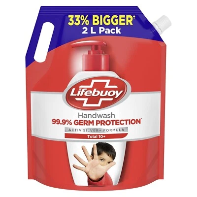 Lifebuoy Total 10 Germ Protection Liquid Handwash Refill Canister, 2 L - Image 1 of 4