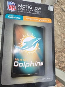 Miami Dolphins Motiglow Light Up Sign Motion Activated - Picture 1 of 4