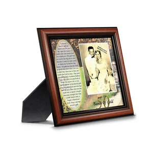 50th Anniversary Photo Gift for Couple or Parents – Golden Keepsake Frame - Picture 1 of 38