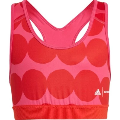ADIDAS Girl's Pink/Red Marimekko Regular Sports Bra RRP £20 - Image 1 of 4