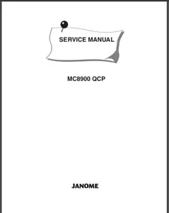 Janome MC8900 QCP Service Manual: 39 Pages, Full Color, Coil Bound, Free Ship - Picture 1 of 2