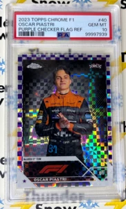 ๐ 2023 Topps Chrome F1 Oscar Piastri #40 RC Rookie PSA 10 Purple Checker /199 - Picture 1 of 2