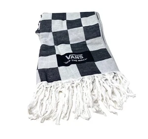 VANS OFF THE WALL BLANKET CHECKERBOARD Black White Travel Beach VN000CEENCA - Picture 1 of 3