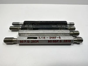 Inspection Thread Gauge LOT | 1/4-28 UNF , 5/16-18 UNC | GO - NOGO | USED 4pcs - Picture 1 of 4