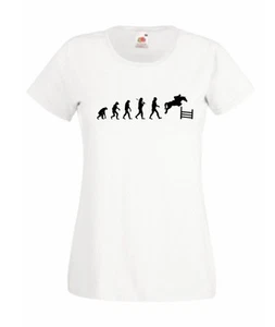 Pferd Reiten Springreiten Damenshirt T-Shirt Frauenshirt Steigbügel Dressur S388 - Bild 1 von 7