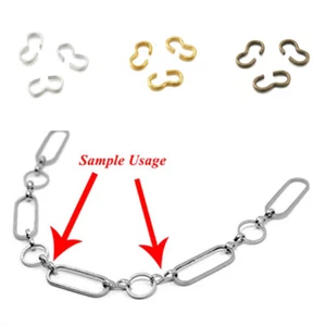 100x Link Connectors Iron Chain Combine Clasps 8mm for Necklaces Bracelets - Picture 1 of 12