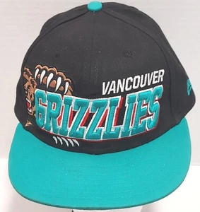 Vancouver Grizzlies NBA ~ Marca New Era 9Fifty ~ Negro y verde azulado ~ Gorra/Sombrero Snapback - Imagen 1 de 10