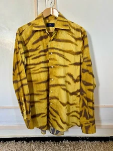 ETRO Designers Shirt Long Sleeve Animal Pattern Size L  Top Condition - Picture 1 of 3