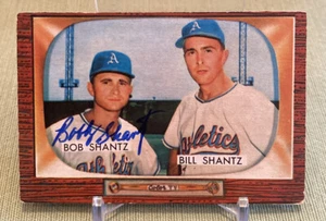 BOBBY SHANTZ 1955 BOWMAN SIGNED Autographed #139 KANSAS CITY ATHLETICS Card - Picture 1 of 1