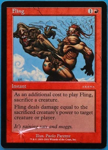 Fling (Arena Promo) FOIL  MTG MAGIC CARD (501067 LP - Picture 1 of 1