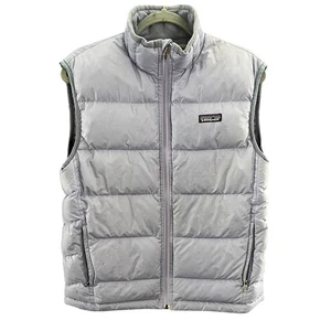 Chaleco acolchado Patagonia Kids XL 14 gris plumón aislado aventura exterior cálido - Imagen 1 de 8