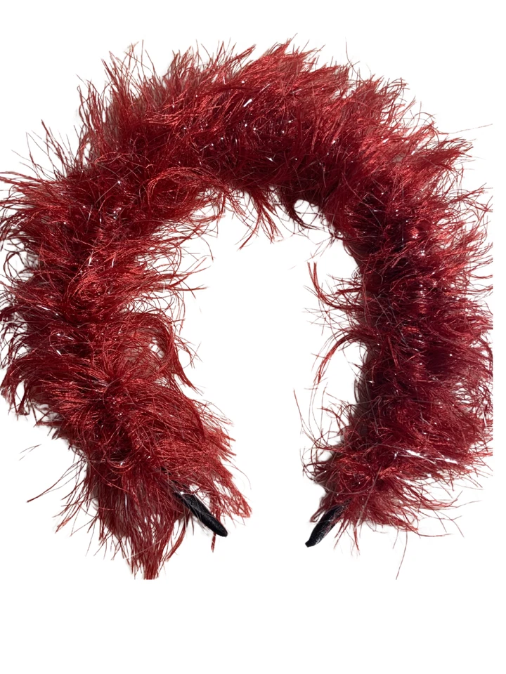 Diadema de piel borgoña brillante Foto 1 de 1