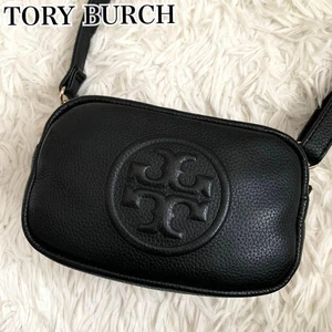 Tory Burch Perry Bombe Mini Crossbody Bag Black Leather Shoulder Purse Used - Picture 1 of 8
