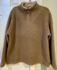 Suéter Sherpa Horn Legend Para Hombre Grande Cuarto Cremallera Lana Vellón - Imagen 1 de 10