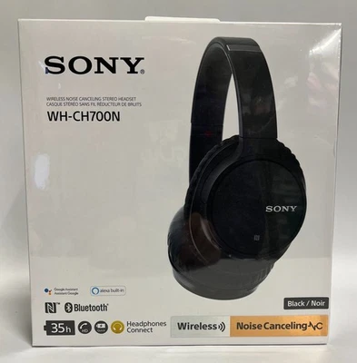 Sony WH-CH700N Wireless Noise Canceling Stereo Headphones Alexa Built In BLACK - Image 1 of 4