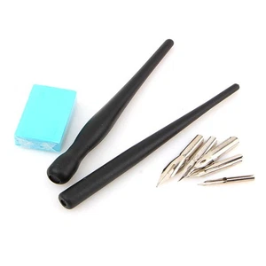  1 Set Cartoon Pen Holders Dip School Students Art Drawing Writing Pen Nib - Picture 1 of 12