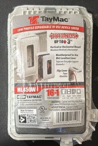 TayMac ML450W White Polycarbonate 1-Gang Weatherproof In-Use Expandable - Picture 1 of 2