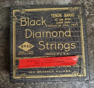 Black Diamond Tenor Banjo C Or 4th String Box Of 5 Unused Packs Vintage - Picture 1 of 4