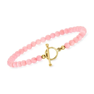 Ross-Simons 3,5-4 мм Pnk Coral совместимый с брелоками переключатель Brclt позолота 18 карат - Изображение 1 из 4