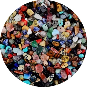 Natural Chip Stone Beads Multicolor 5-8mm About 400 Pieces Irregular Gemstones - Picture 1 of 9