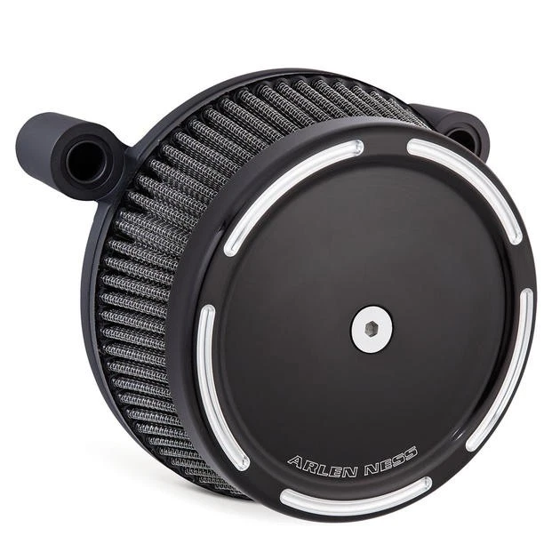 Arlen Ness Big Sucker Stg1 Air Cleaner Slot Track SS Black Harley FLT 99-01 - Image 1 of 1