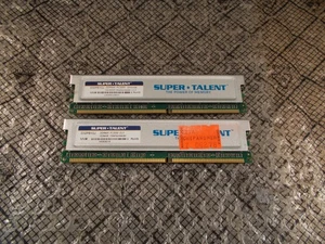 2GB (1GBx2) Super Talent PC-3200 400mhz Non-ECC DDR1 Ram D32PB1GJ - Picture 1 of 1