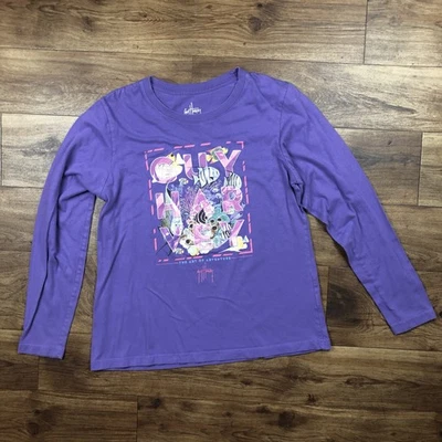 Guy Harvey Women Sz L Purple Long Sleeve Shirt Fish *Flaws *Read - Image 1 of 4