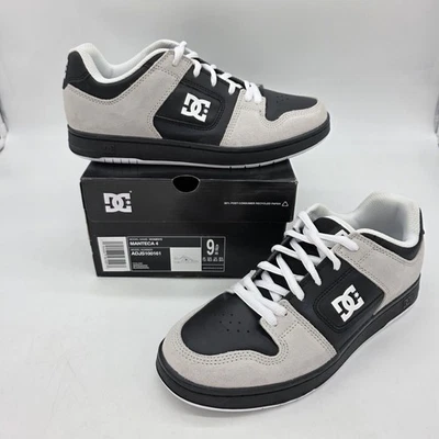 DC Shoes Manteca 4 Zapatos Mujer Talla 9 Blanco Negro Monopatín Cuero Parte Superior Baja Foto 1 de 4