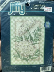 Jiffy Counted Cross stitch 16710 Wildflower Lace - Picture 1 of 2