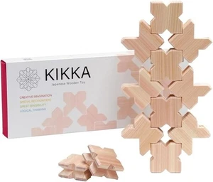 KIKKA Japanese Hinoki Wooden Blocks Natural Cypress Building Set Made in Japan - Picture 1 of 7