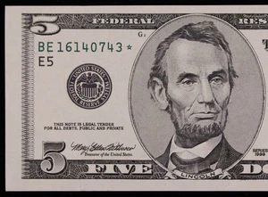 $5 1999 CU Star Federal Reserve Note BE16140743* LOW 320K Print, Richmond E5 - Picture 1 of 3