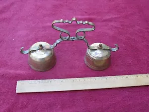 Feine alte antike Messing DOPPELTÜR (?) BELL-Dreifachklatscher - schöner Ton! - Bild 1 von 7