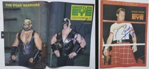 Road Warriors Hawk & Animal & Rowdy Roddy Piper SIGNED Pinup Photo JSA LOA - Picture 1 of 6