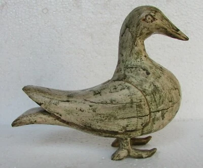 Vintage Wooden Handcrafted Painted  Bird Pigeon Statue Collectible - Image 1 of 4