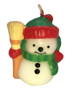 Novelty Candle Snowman Christmas Vintage Holiday - Picture 1 of 6