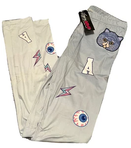 Womens One Size Leggings By Legging Army - Cat Graffiti Print (Fits size 3-9) - Picture 1 of 6