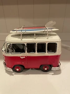 MyGift handmade Retro 1962…Volkswagen Bus Model, Red - Picture 1 of 4