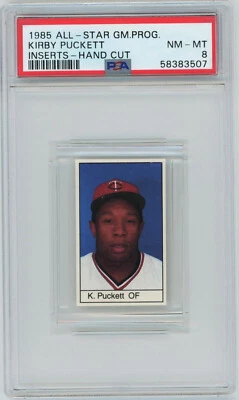 KIRBY PUCKETT rookie 1985 All-Star Game Program Insert PSA 8 NM-MT Twins star - Image 1 of 2