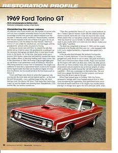 1969 FORD TORINO GT 351 ~  NICE 6-PAGE RESTORATION ARTICLE / AD - Picture 1 of 1