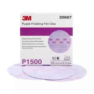 3M 30667 Purple Finishing Film Hookit Disc (1500 Grit, 6 inch, 50 Pcs) - Bild 1 von 9