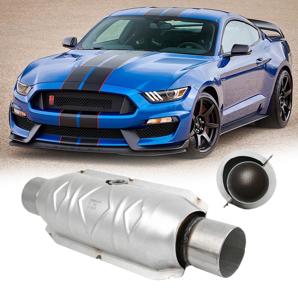 2.5" Catalytic Converter Heat Shield EPA Stainless Steel For Ford Mustang 2.3L - Image 1 of 4