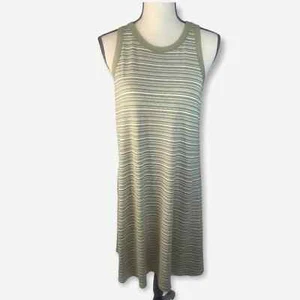 A New Day Tank Dress Green & White Large NWT - Picture 1 of 8