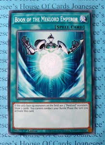 Tarjeta LED7-EN049 Boon of the Meklord Emperor Yu-Gi-Oh 1ª Edición Nueva - Imagen 1 de 4