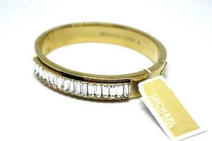 NEW MICHAEL KORS "BLACK FIRDAY" DIAMOND HARDWARE BRACELET; GOLD/WHITE DIAMOND - Picture 1 of 12
