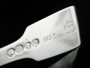  Antique Sterling Silver Dessert Fork, Mary Chawner, London 1839 - Picture 1 of 8