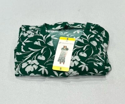 Adrianna Papell Women's Cream Faux Wrap V-Neck Dress, Green, Size S - Image 1 of 4