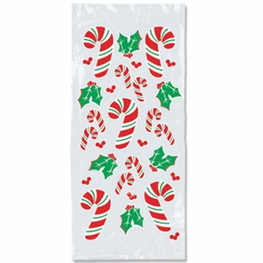 Bastón de caramelo de Navidad y acebo bolsas de violonchelo galletas de Navidad bolsa de dulces decoración de invierno Foto 1 de 1