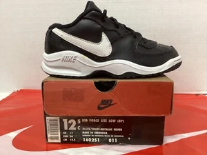 Nike Kid Force Lite Low (BP) Kid shoe 160251 011 Size 12.5 Blk Never worn "1998" - Picture 1 of 12