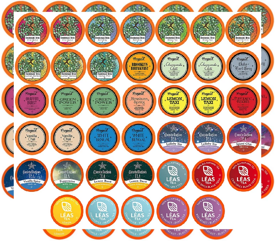 Two Rivers Assorted Tea Sampler Variety Pack for Keurig K-cup Brewers 40 Count