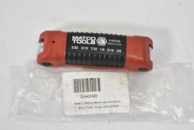 Matco Tools Ergonomic Folding Hex Key Set 6 Piece SAE Kit 5/32" To 3/8" SHKF6R - Image 1 of 4